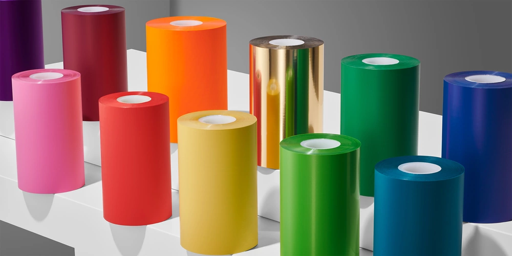 Farbige Kennzeichnungen & Etikettendesigns: Thermotransfer-Farbbänder